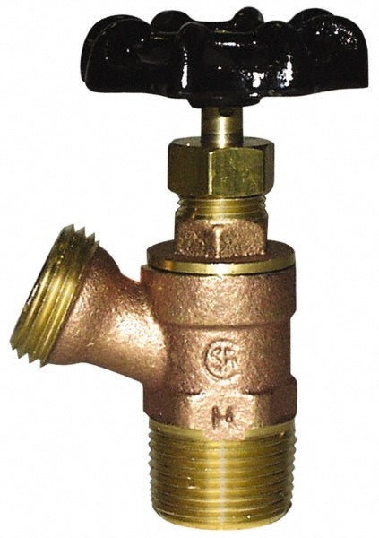 3/4" Pipe, Cast Brass, MNPT x MGHT End Connection, Boiler Drain Valve