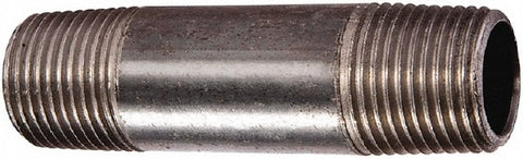 Black Pipe Nipple: 1-1/2" Dia x 9" Long, Schedule 80