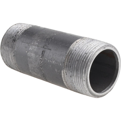 Black Pipe Nipple: 1-1/2" Dia x 4-1/2" Long, Schedule 80