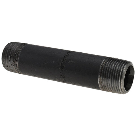 Black Pipe Nipple: 1" Dia x 5-1/2" Long, Schedule 80