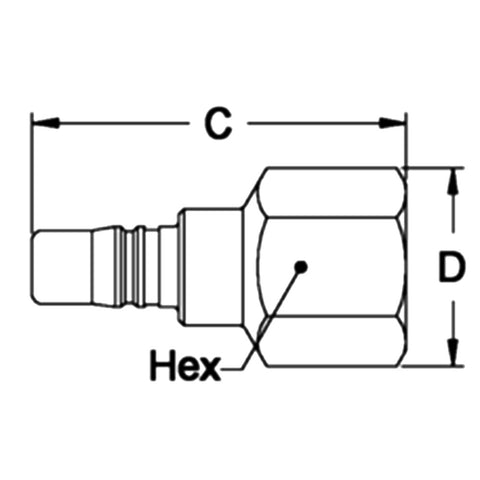 3-L21 3/8-18 NPTF PLUG PUSH TO CONNECT FTG