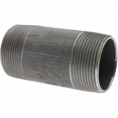 Black Pipe Nipple: 1-1/2" Dia x 3-1/2" Long, Schedule 40