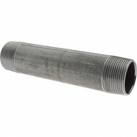 Black Pipe Nipple: 1-1/4" Dia x 7" Long, Schedule 40