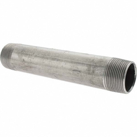 Black Pipe Nipple: 1-1/4" Dia x 8" Long, Schedule 40