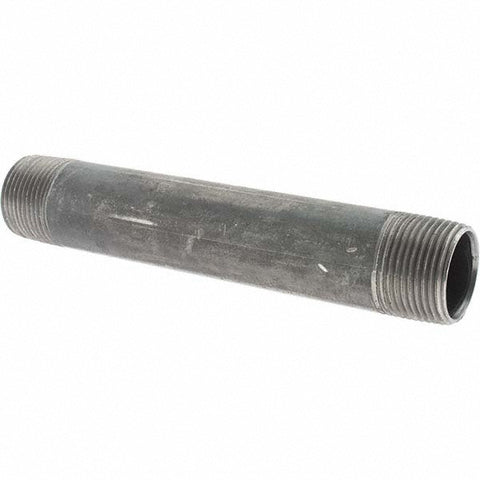 Black Pipe Nipple: 1" Dia x 7" Long, Schedule 40