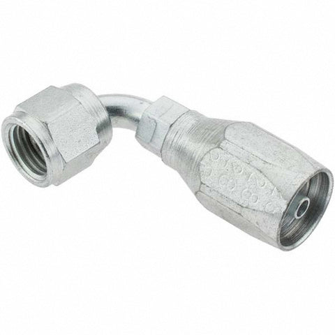 7/16-20 Female SAE, Carbon Steel Reusable Hose Female Swivel Fitting