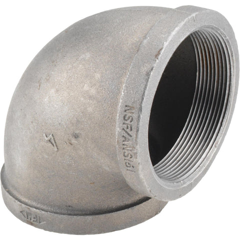 Black 90 deg Elbow: 4", Threaded