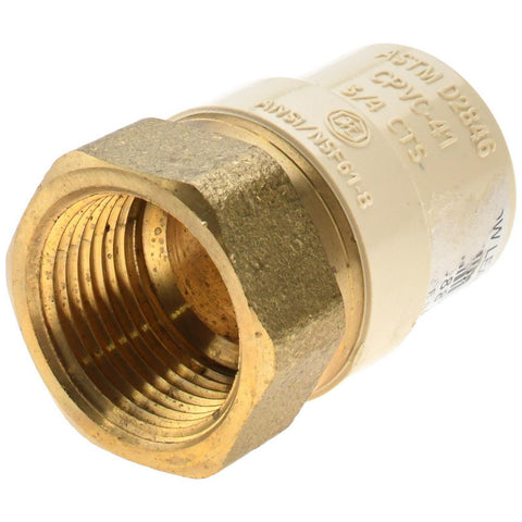 3/4" CPVC Plastic Pipe Female Adapter