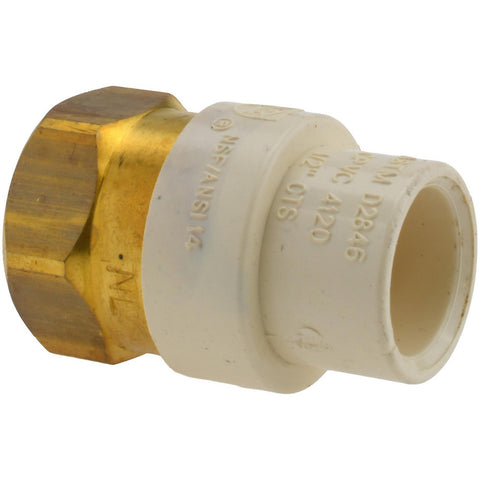 1/2" CPVC Plastic Pipe Female Adapter