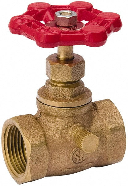 3/4" Pipe, 125 psi WOG Rating, Brass Stop & Waste Valve