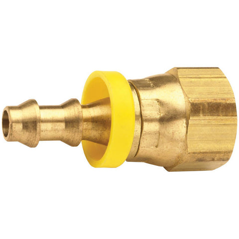 Push-On Barbed Hose Fittings: Fitting Type: Female Swivel; Inside Diameter (Inch): 3/4; Material: Brass