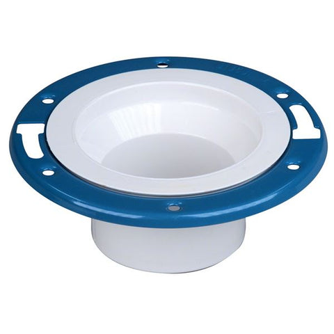 (Nibco Part#:  K355490) 4851-2-A - Adjustable Closet Flange with Plastic Coated Steel Flange Spg - PVC DWV