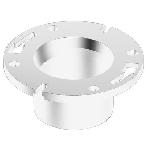 (Nibco Part#:  K355710) 4853-NS - Flush Closet Flange without Pipe Stop - PVC DWV