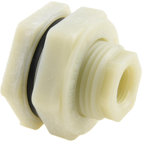 1/2 Nylon Threaded Tube Bulkhead Fitting