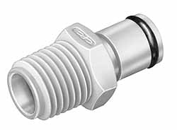 1/4" Nominal Flow, 3/8 BSPT Thread, Male, Inline Threaded-Male Plug