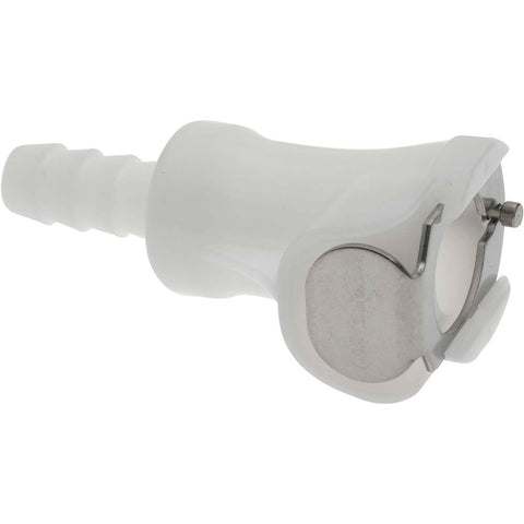 1/4" Nominal Flow, 1/4" ID, Female, Inline Hose Barb-Female Socket