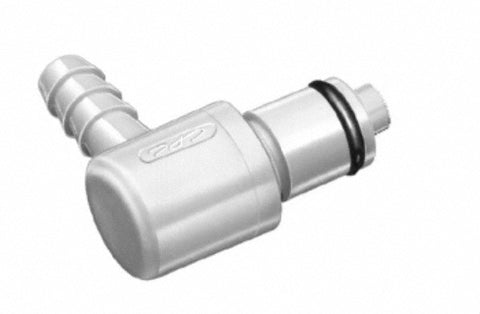 1/4" Nominal Flow, 3/8" ID, Male, Elbow Hose Barb-Male Plug