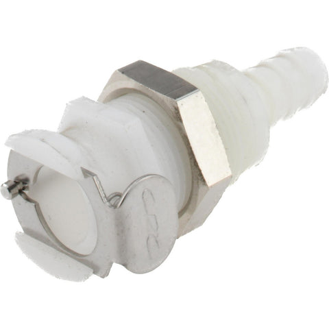 1/4" Nominal Flow, 5/16" ID, Female, Panel Mount Hose Barb-Female Socket