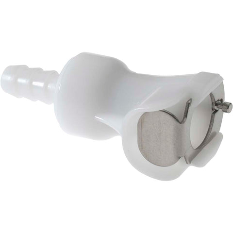 1/4" Nominal Flow, 1/4" ID, Female, Inline Hose Barb-Female Socket