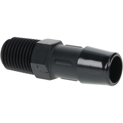 Barbed Tube Adapter: Single Barb, 1/2" Barb, 1/4" NPT