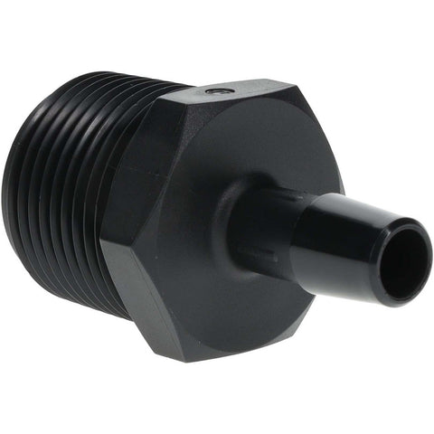 Barbed Tube Adapter: Single Barb, 3/8" Barb, 3/4" NPT