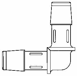 Barbed Tube Elbow: Single Barb, 1/8" Barb