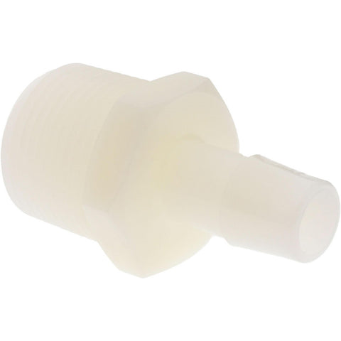 Barbed Tube Adapter: Single Barb, 1/2" Barb, 3/4" NPT