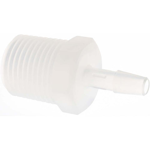 Barbed Tube Adapter: 1/4" Barbs, 1/2" NPT