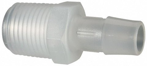 Barbed Tube Adapter: 1/2" Barbs, 1/2" NPT