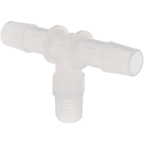 Barbed Tube Branch Tee: Single Barb, 3/8" Barb, 1/8" NPT
