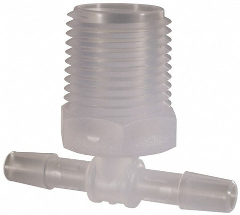 Barbed Tube Branch Tee: Single Barb, 1/4" Barb, 1/2" NPT