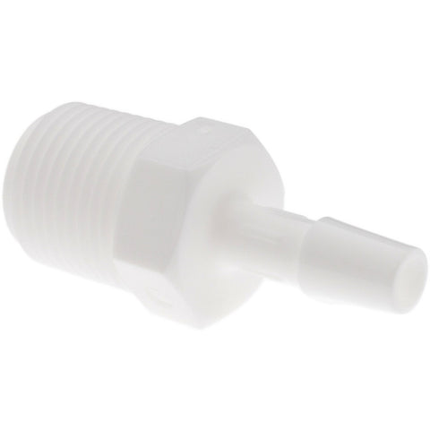 Barbed Tube Adapter: 1/4" Barbs, 3/8" NPT