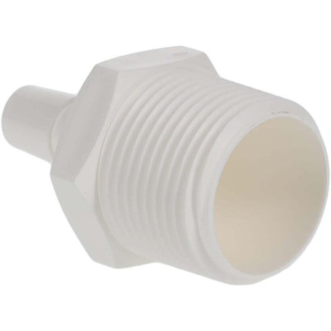 Barbed Tube Adapter: Single Barb, 3/8" Barb, 3/4" NPT