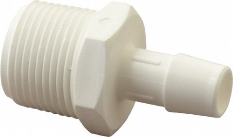 Barbed Tube Adapter: 1/2" Barbs, 3/4" NPT