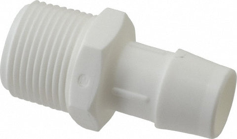 Barbed Tube Adapter: Single Barb, 3/4" Barb, 3/4" NPT