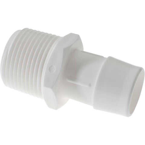 Barbed Tube Adapter: Single Barb, 1" Barb, 1" NPT