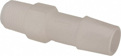 Barbed Tube Adapter: Single Barb, 3/8" Barb, 1/8" NPT