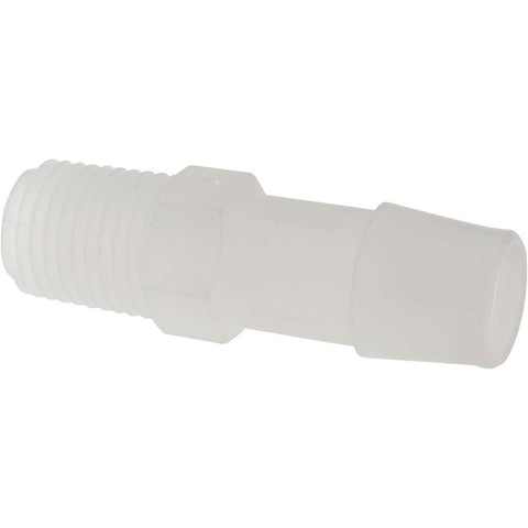 Barbed Tube Adapter: 1/2" Barbs, 1/4" NPT