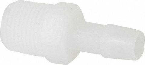 Barbed Tube Adapter: Single Barb, 3/8" Barb, 3/8" NPT