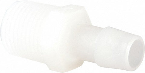 Barbed Tube Adapter: Single Barb, 1/2" Barb, 1/2" NPT