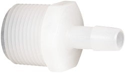 Barbed Tube Adapter: Single Barb, 3/8" Barb, 3/4" NPT
