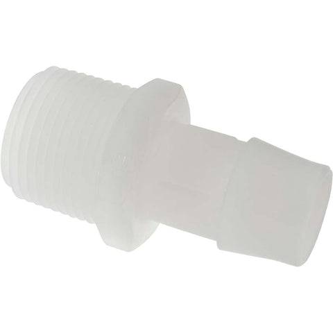 Barbed Tube Adapter: Single Barb, 3/4" Barb, 3/4" NPT