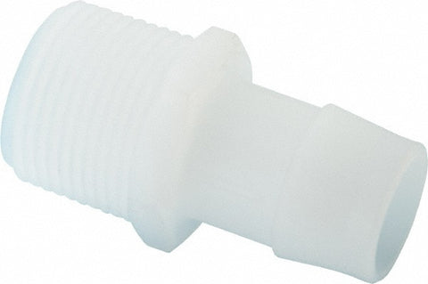 Barbed Tube Adapter: Single Barb, 1" Barb, 1" NPT