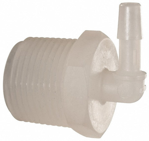 Barbed Tube Elbow: 1/4" Barbs, 3/4" NPT