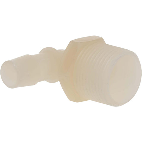 Barbed Tube Elbow: Single Barb, 1/2" Barb, 3/4" NPT