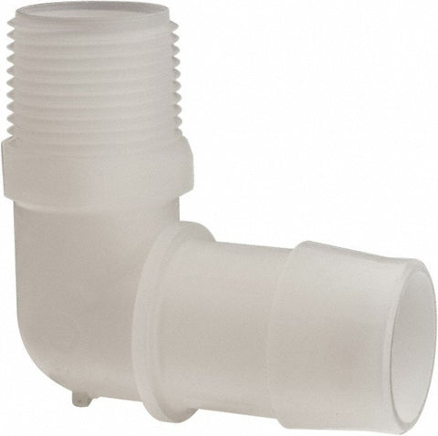 Barbed Tube Elbow: Single Barb, 1" Barb, 3/4" NPT