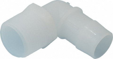Barbed Tube Elbow: Single Barb, 1" Barb, 1" NPT