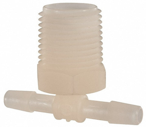 Barbed Tube Branch Tee: 1/4" Barbs, 1/2" NPT