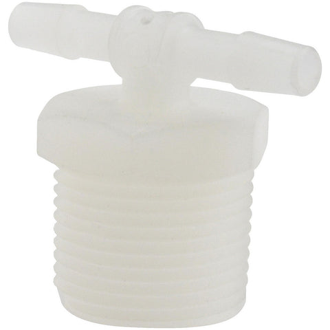Barbed Tube Branch Tee: 1/4" Barbs, 3/4" NPT