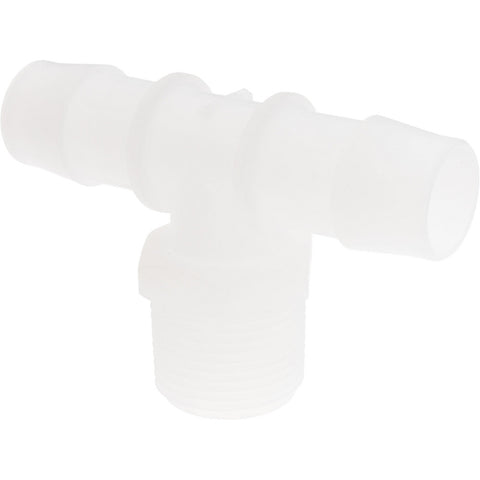 Barbed Tube Branch Tee: 3/4" Barbs, 3/4" NPT